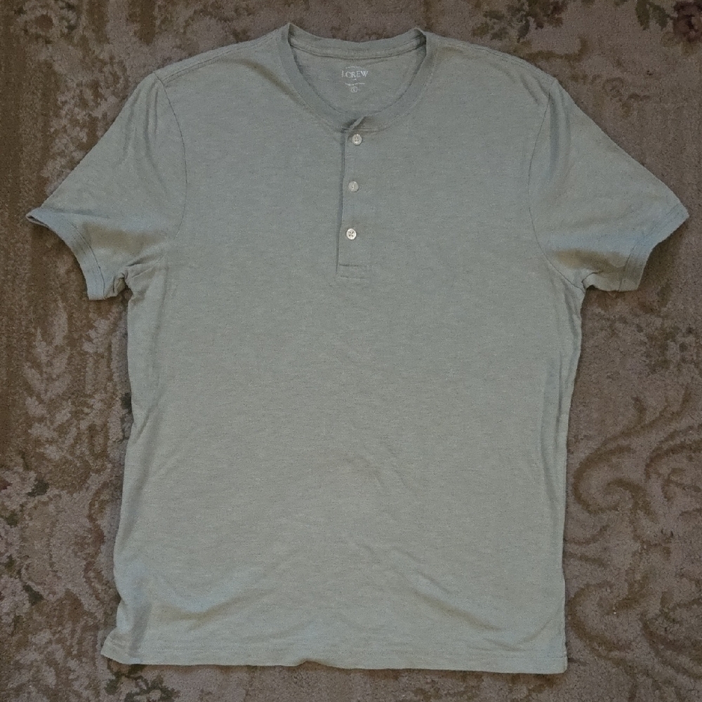J. Crew Light Green Short Sleeve Tee Minimalist Design Large